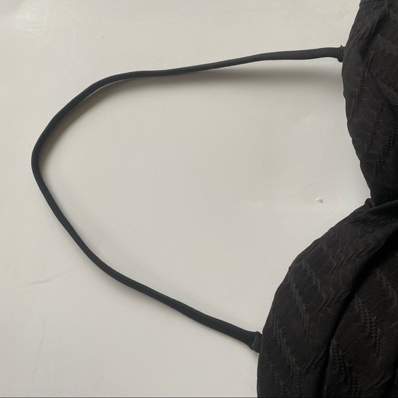 Black Bandeau Bikini with Removable Halter Strap - Picture 3 of 4